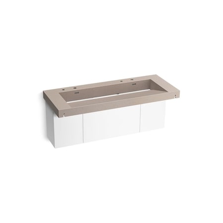 Kohler Constellation 60In Wall-Mount Trough Lavatory System In Canvas 81032-BPW-KCC